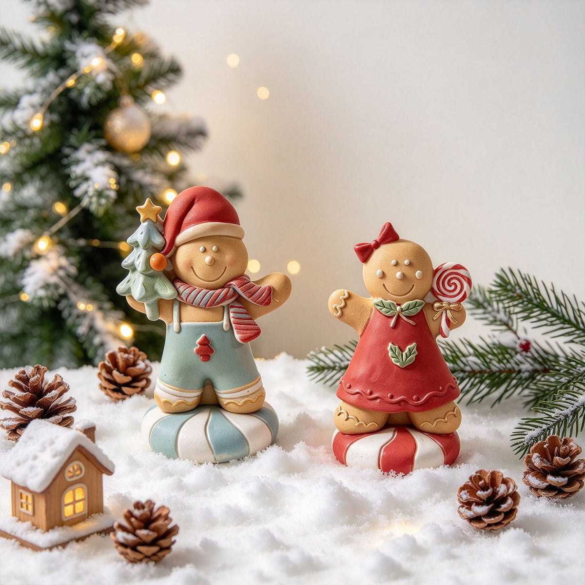 Cute Gingerbread Man Figurine Resin Mold