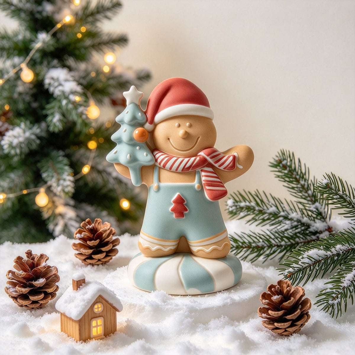 Cute Gingerbread Man Figurine Resin Mold
