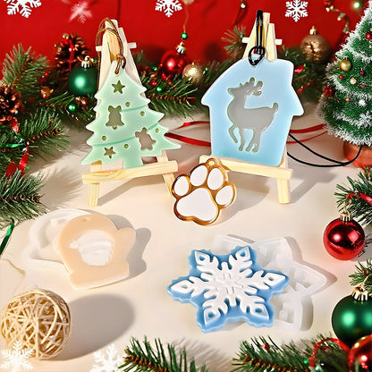 12pcs Christmas Theme Hanging Resin Mold