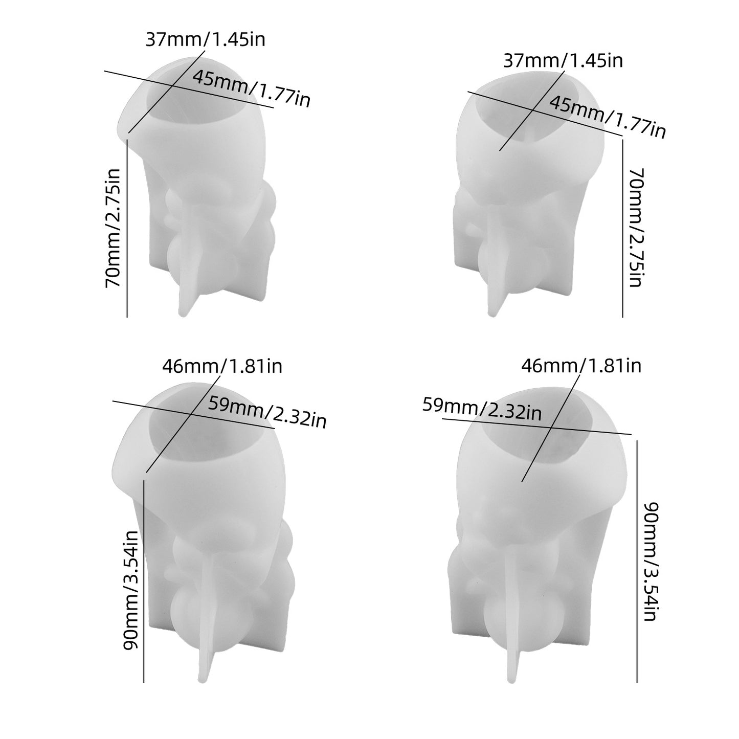 Heart Star Little Angel Ornament Resin Mold