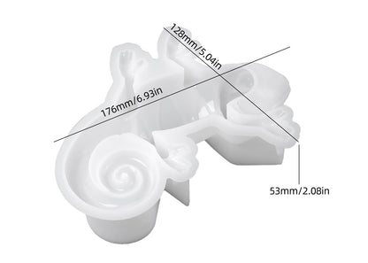 Molde de resina con forma de lagarto 