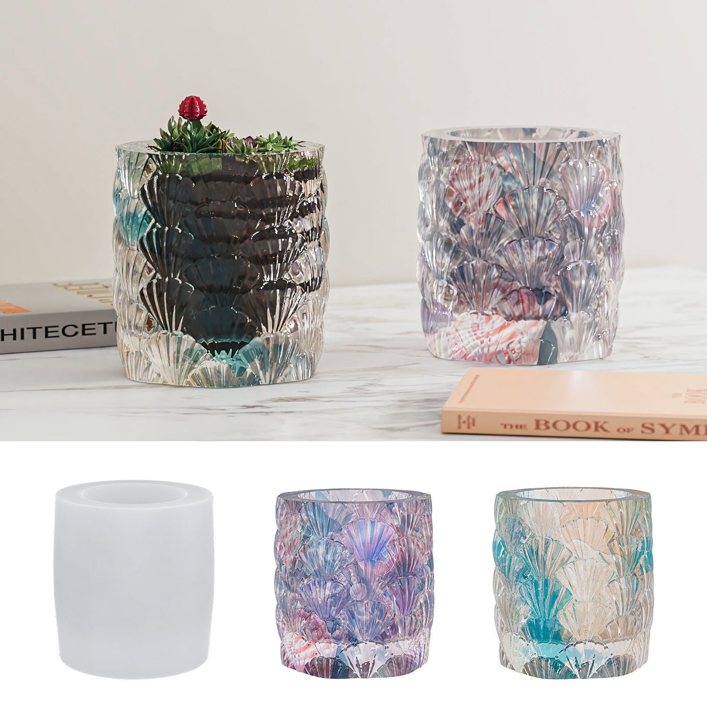 Shell-Covered Storage Jar Resin Mold