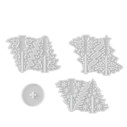Interlocking Hollow Christmas Tree Figurine Resin Mold