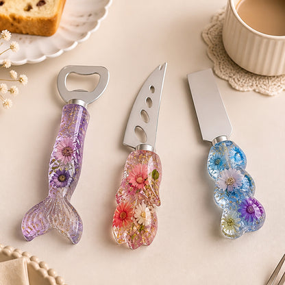 Mermaid Tail Cat Paw Heart & Tulip Resin Knife Handle Mold