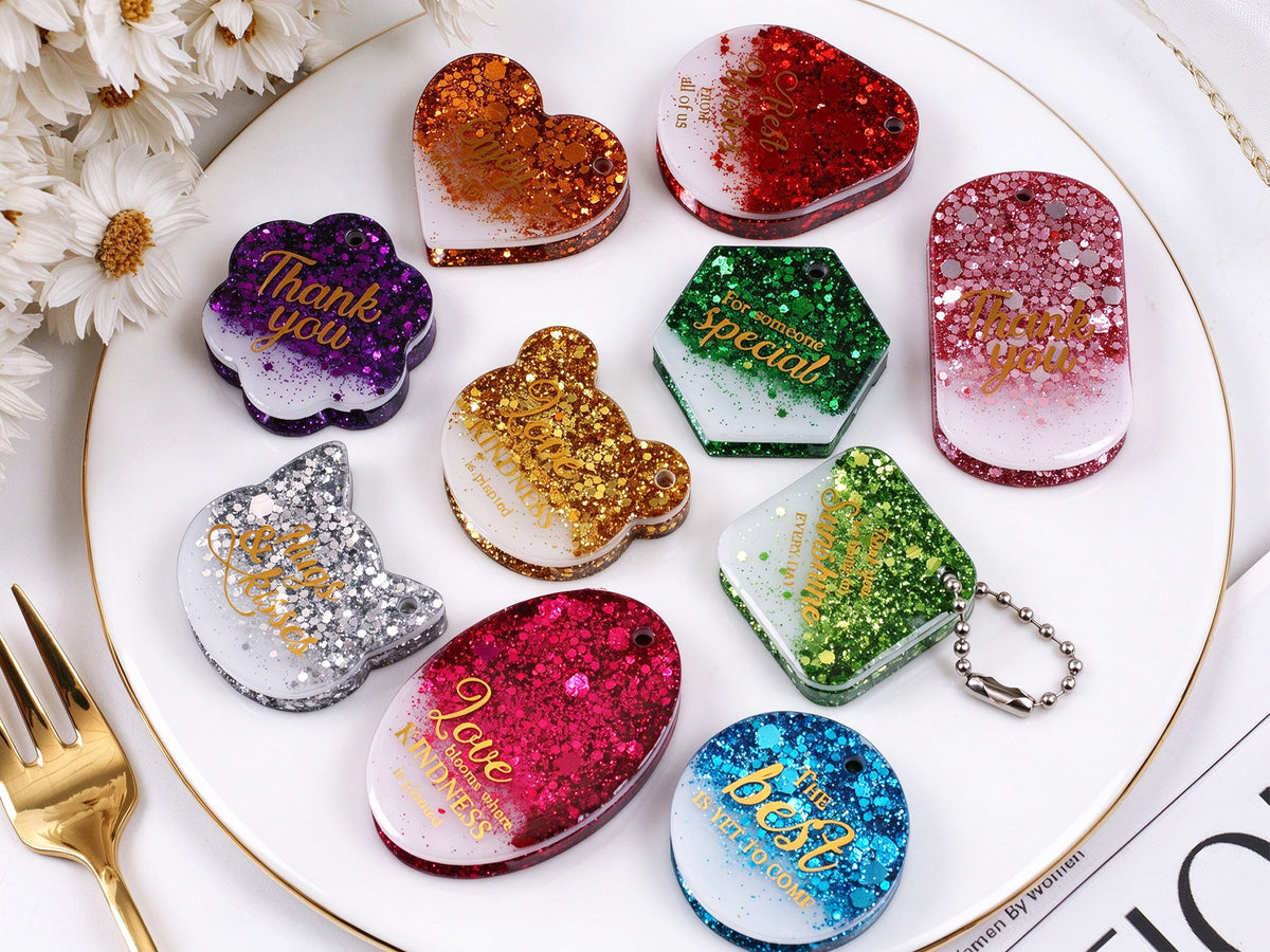 Heart-Shaped Round Six-Sided Bottle & Can Opener Keychain Resin Mold