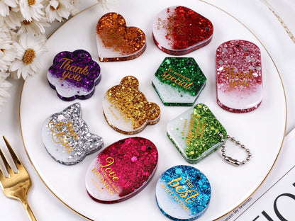 Heart-Shaped Round Six-Sided Bottle & Can Opener Keychain Resin Mold