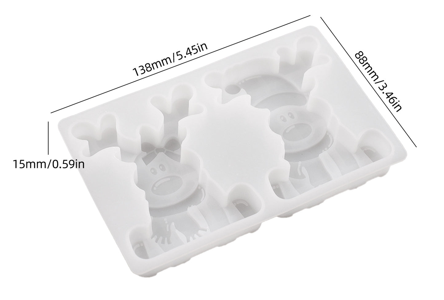 Christmas Reindeer Ornament Resin Mold