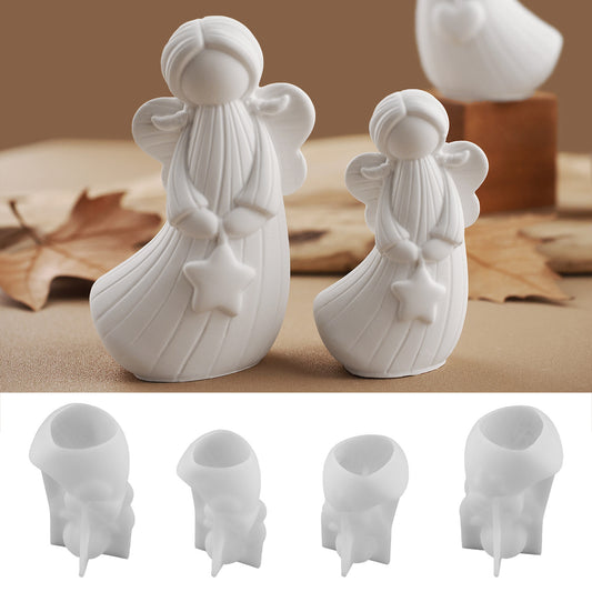 Heart Star Little Angel Ornament Resin Mold
