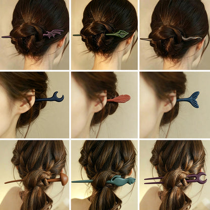 9-Style Hair Stick Resin Molds