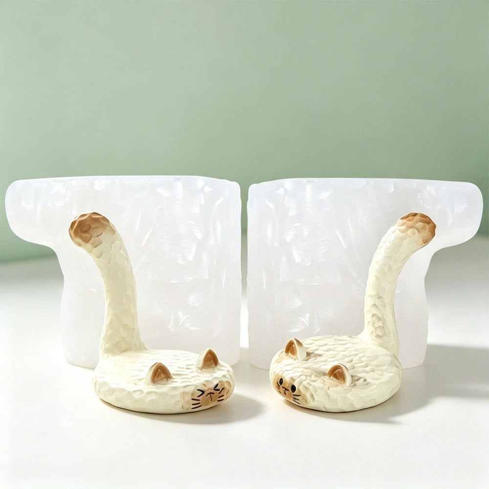 Cat Phone Stand Figurine Resin Mold