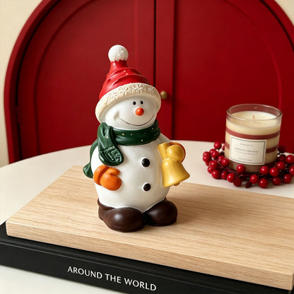 4pcs Cute Snowman Figurine Resin Mold Set