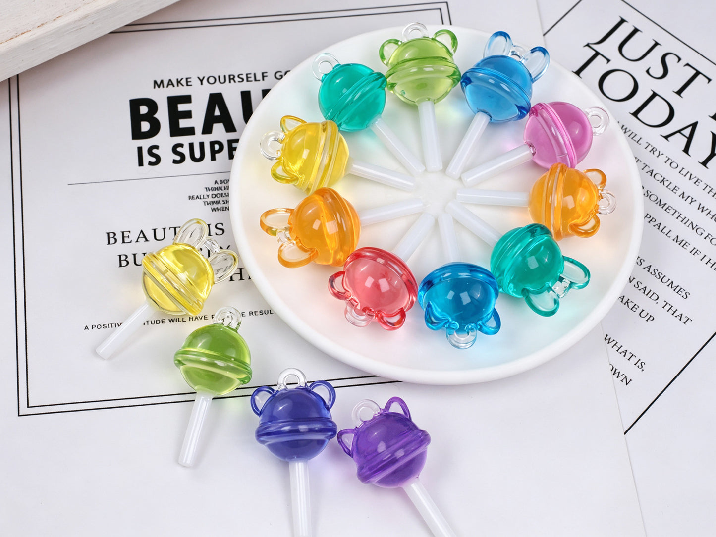 Cute Animal Lollipop Pendant Resin Mold