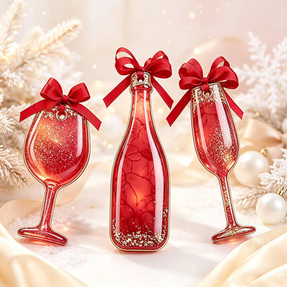 2pcs Christmas Hanging Ornament Resin Molds