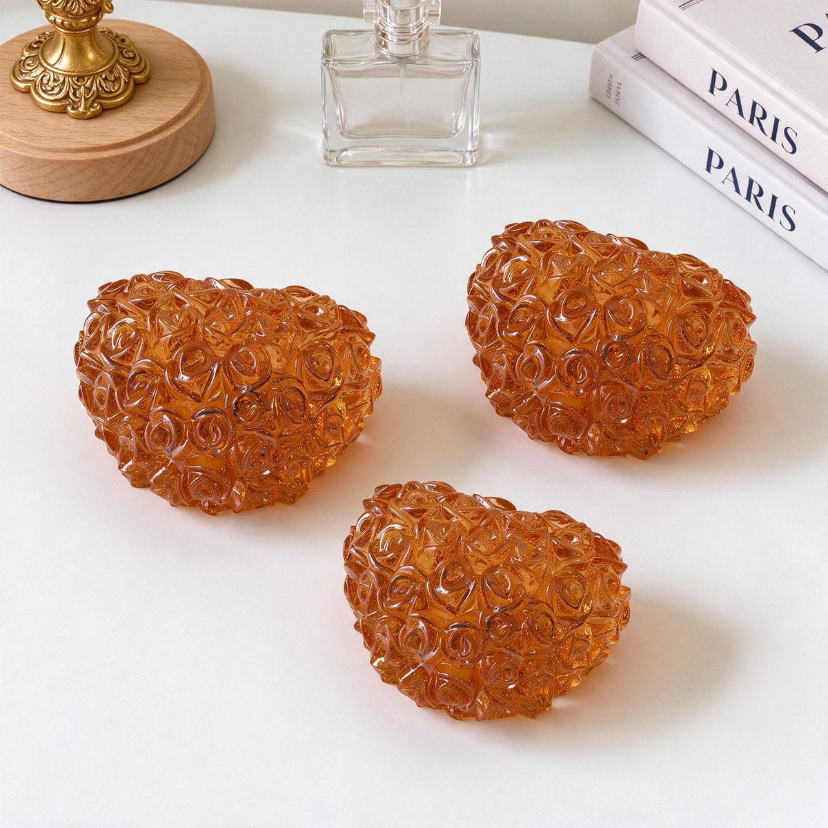 Rose Heart Figurine Resin Mold