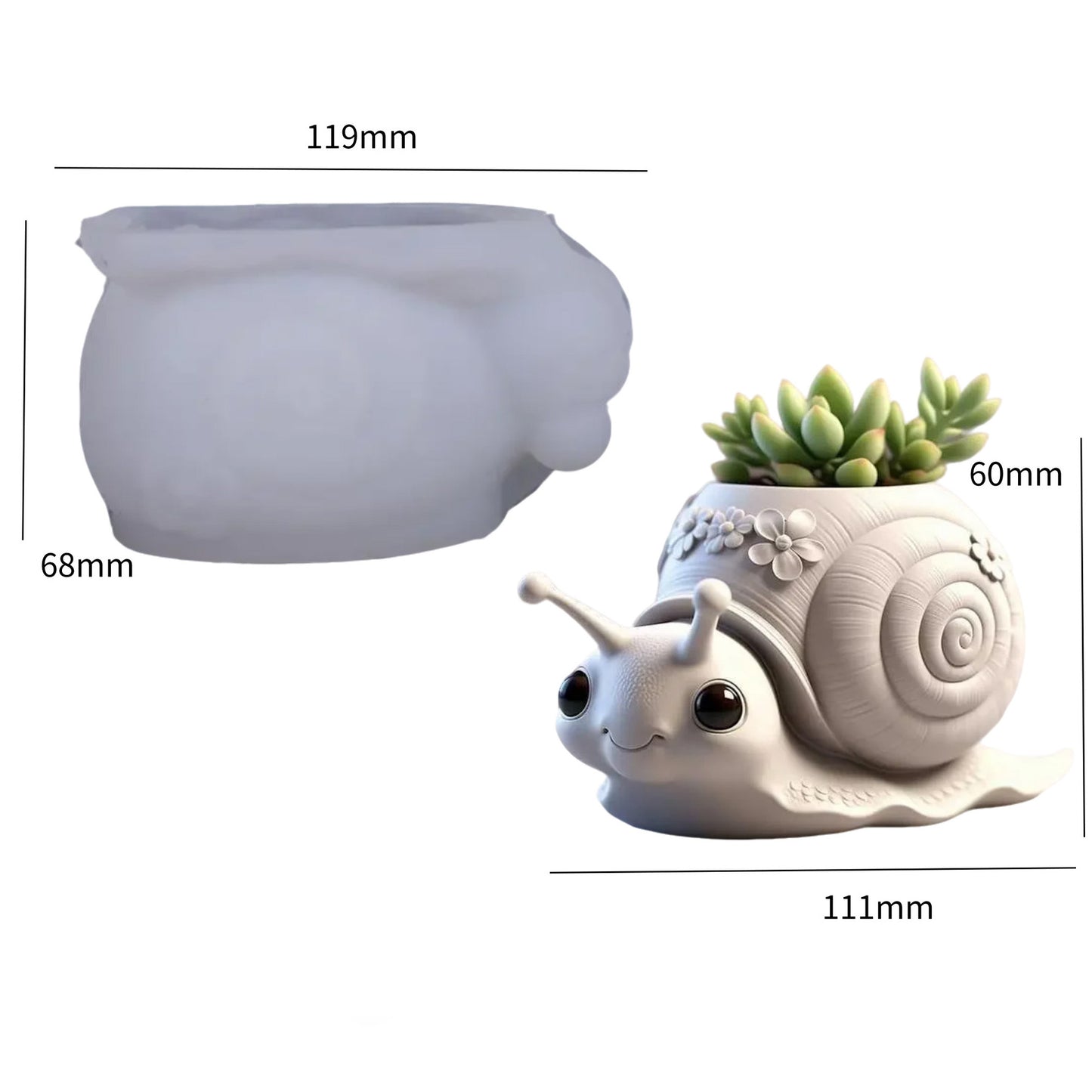 Molde de resina para guardar caracoles 