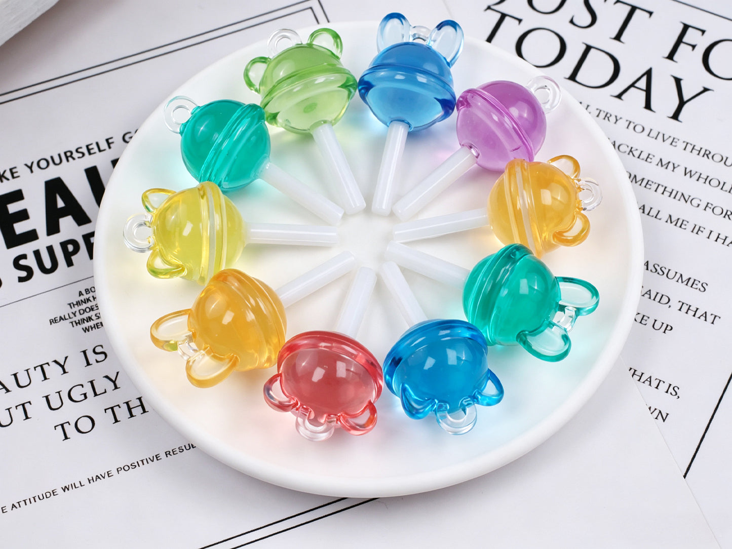 Cute Animal Lollipop Pendant Resin Mold