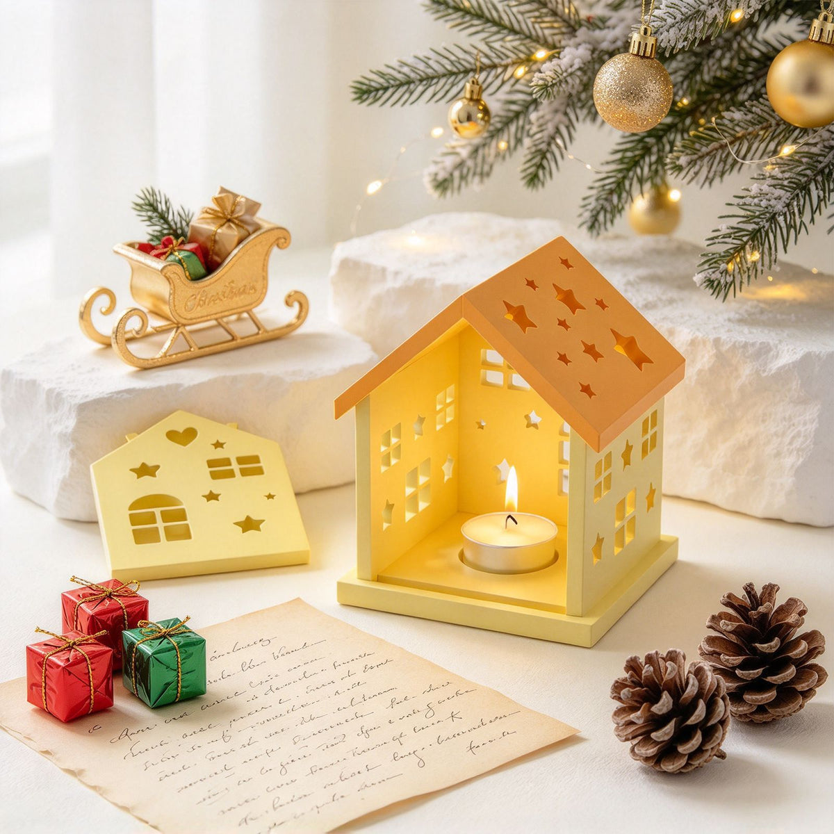 Assembleable Christmas House Resin Mold