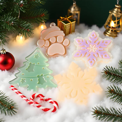 12pcs Christmas Theme Hanging Resin Mold