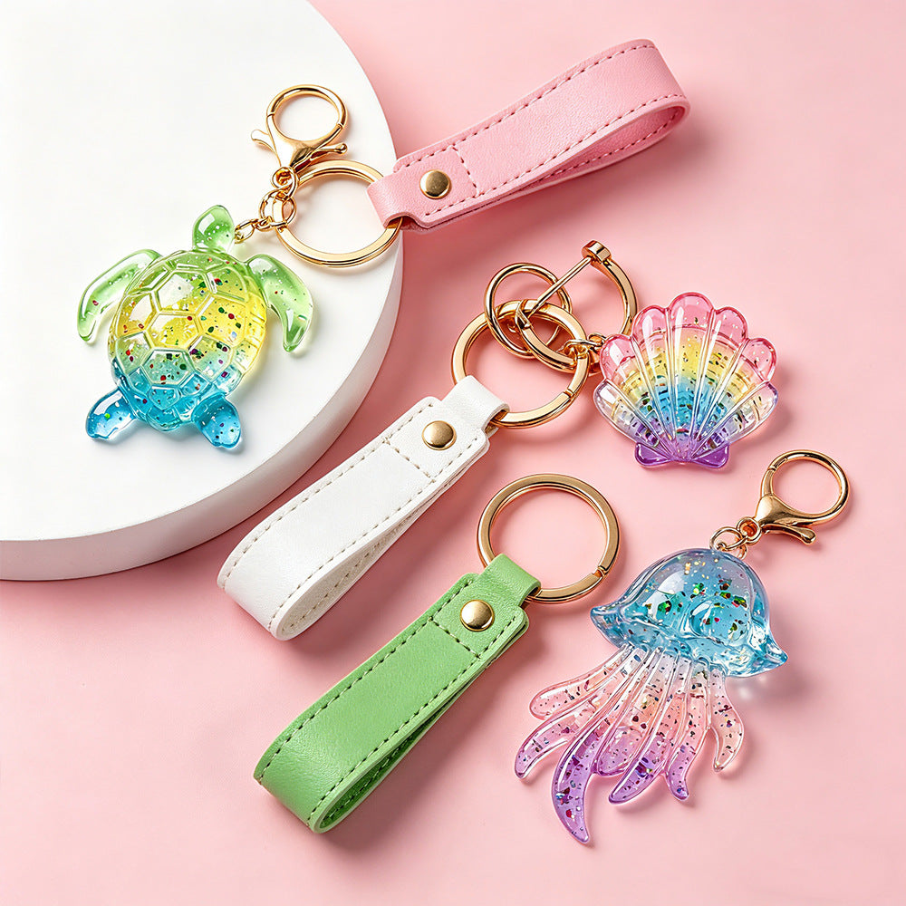 8pcs Ocean Animal Pendant Keychain & Bag Charm Resin Mold Set