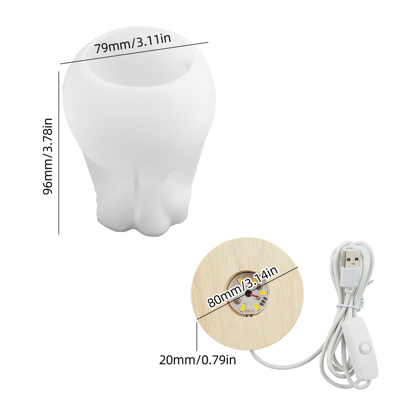 Water Bag Night Light Ornament Resin Mold