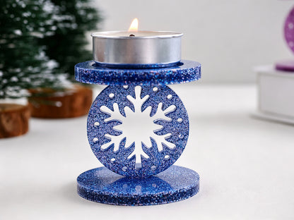 Interchangeable Christmas Elements Candle Holder Figurine Resin Mold