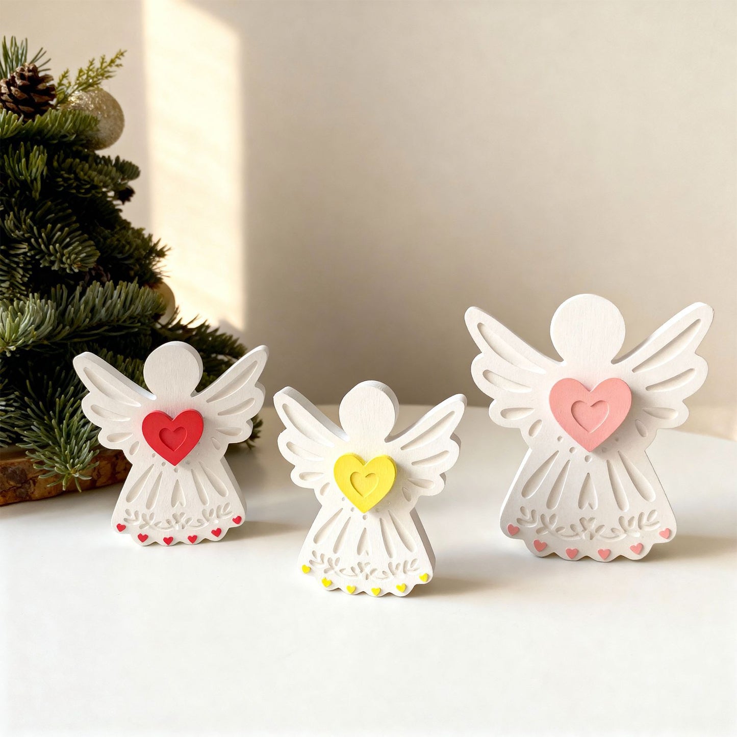 Winged Angel Heart Ornament Resin Mold