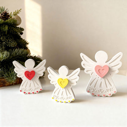 Winged Angel Heart Ornament Resin Mold
