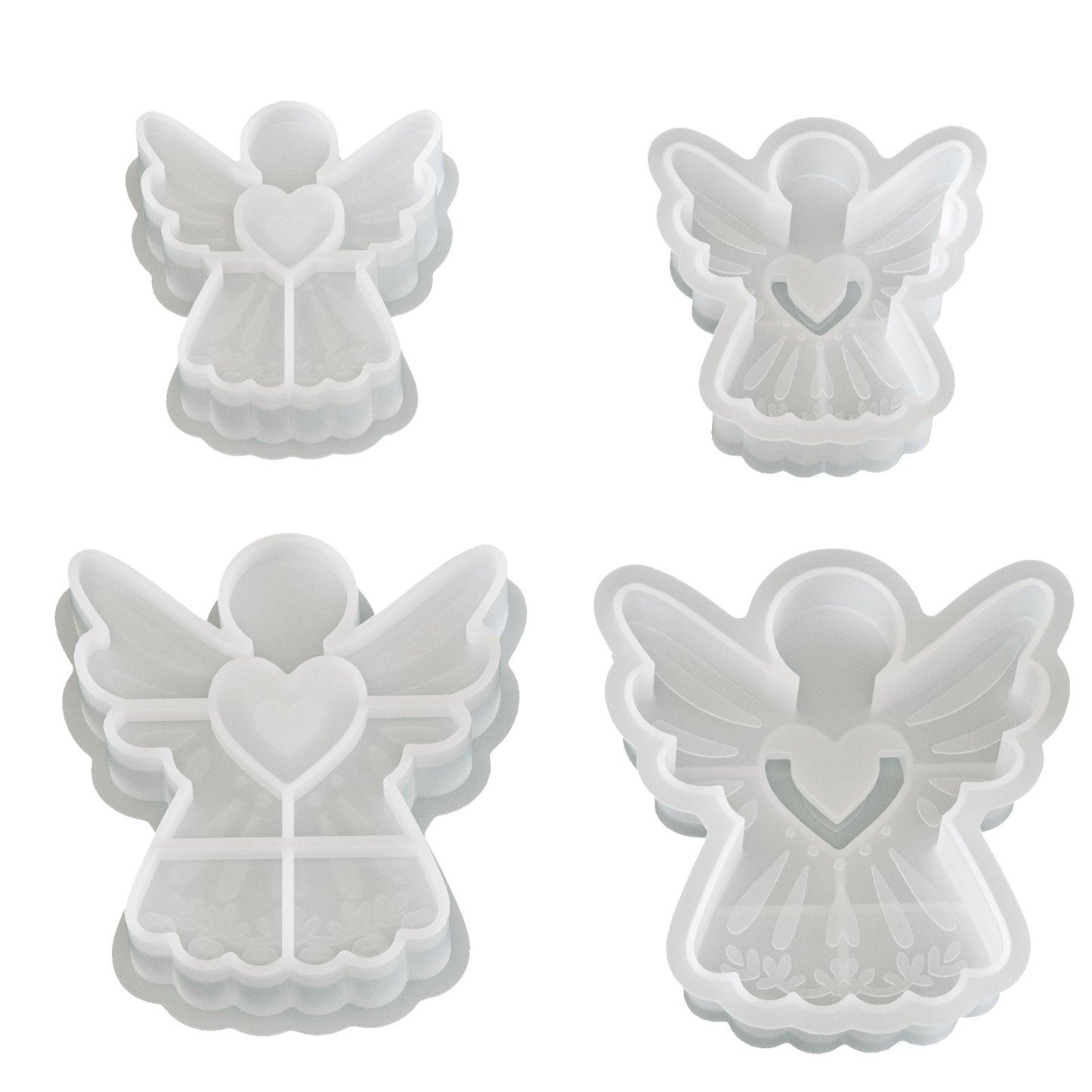 Winged Angel Heart Ornament Resin Mold