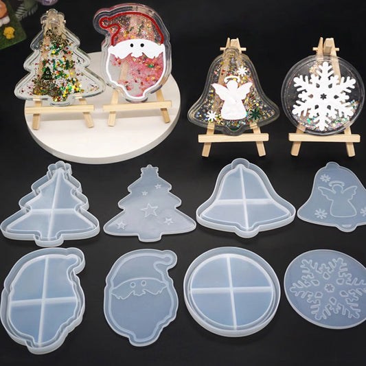 Christmas Shaker Coasters Resin Molds