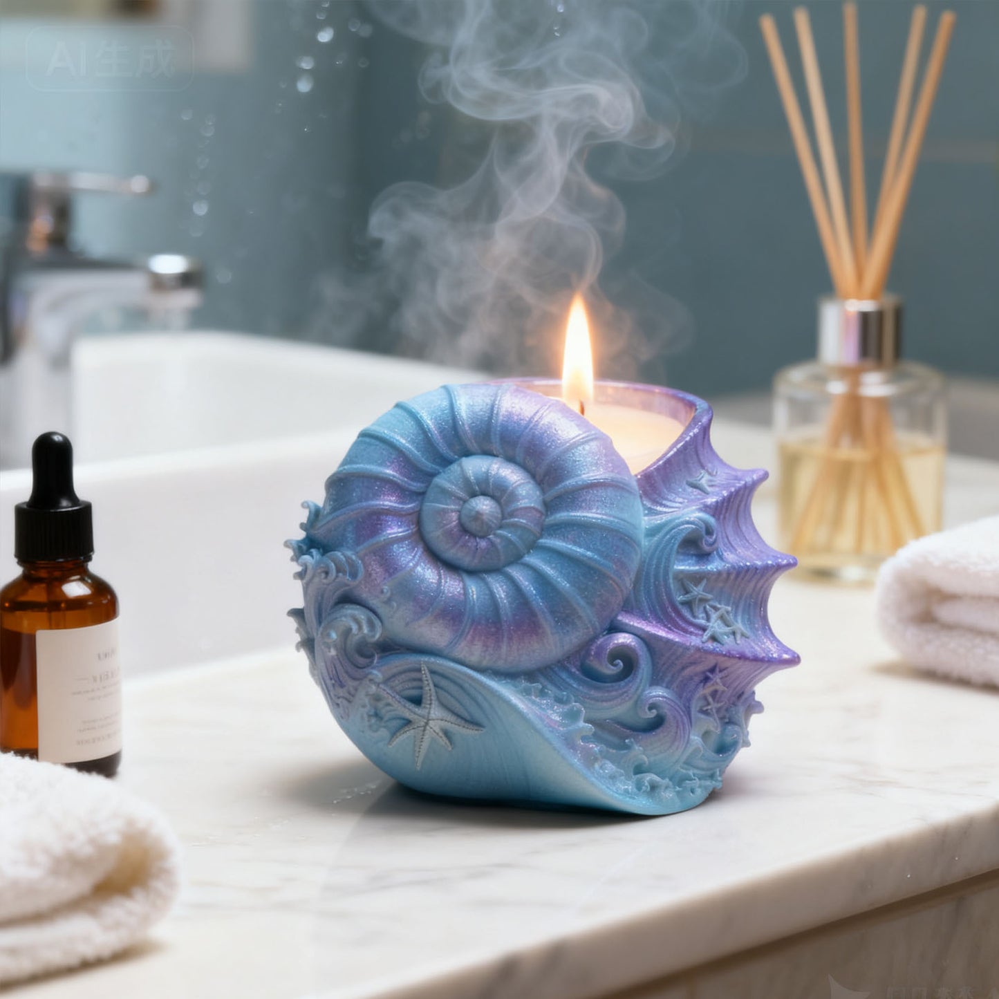 Conch Shell Storage Jar Resin Mold