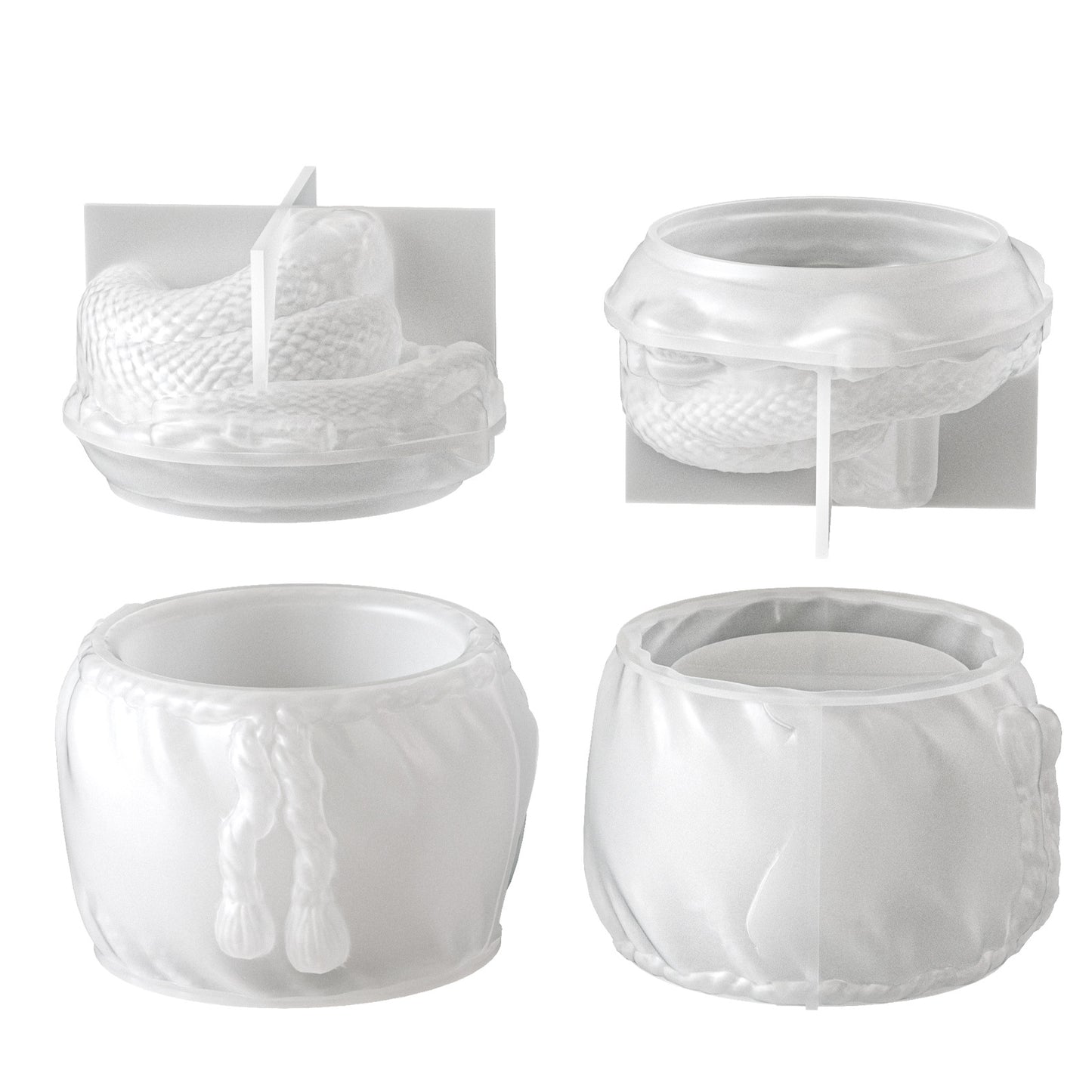 Snake-Shaped Lucky Bag Storage Jar Resin Mold