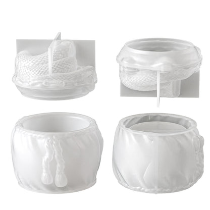 Snake-Shaped Lucky Bag Storage Jar Resin Mold