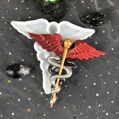 Double Snake Wings Scepter Wall Hanging Resin Mold