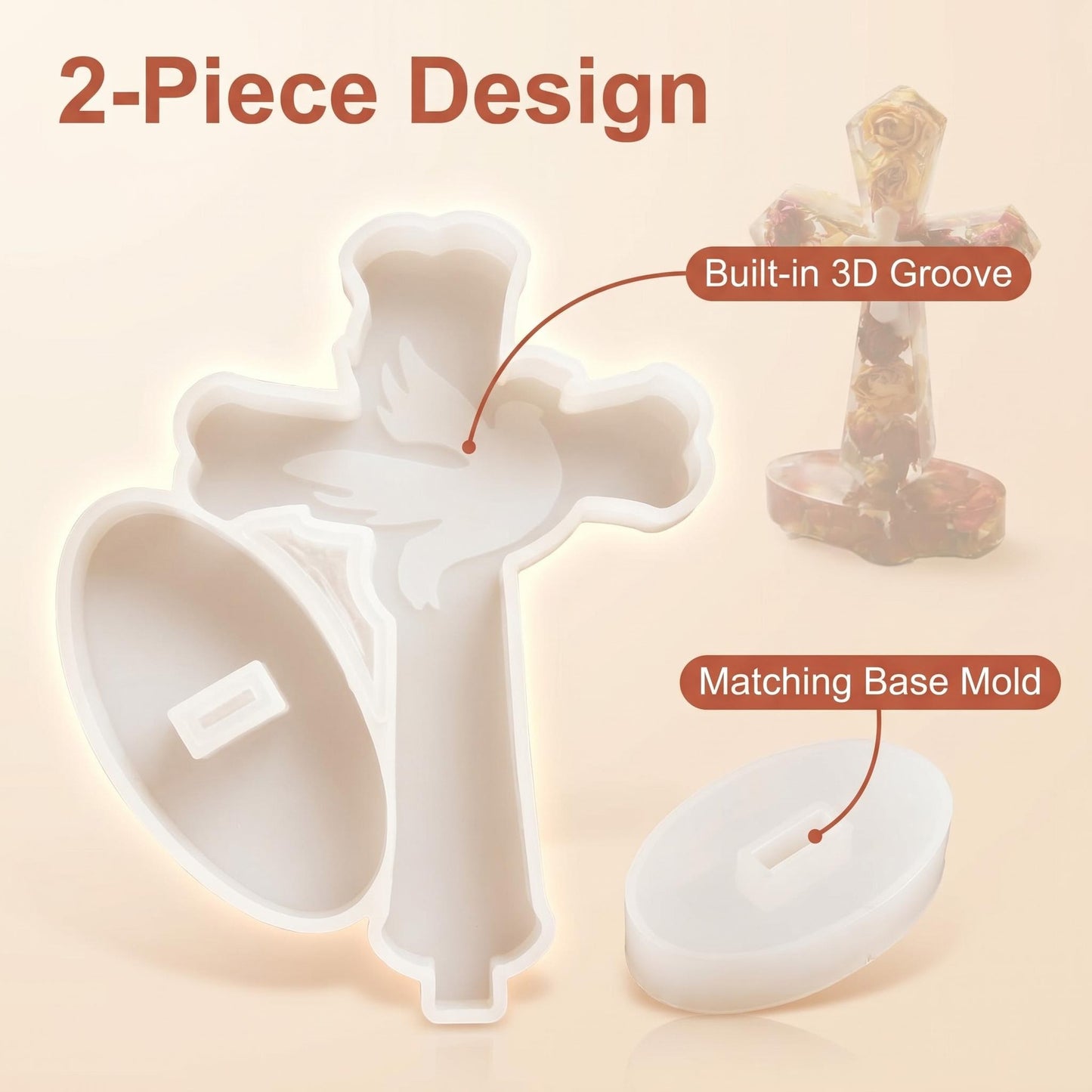Cross Figurine Resin Mold