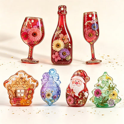 2pcs Christmas Hanging Ornament Resin Molds