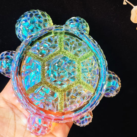 Handmade Diamond-Shaped Turtle Storage Box Resin Mold