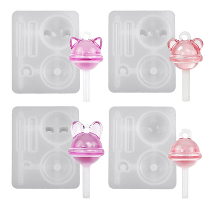 Cute Animal Lollipop Pendant Resin Mold