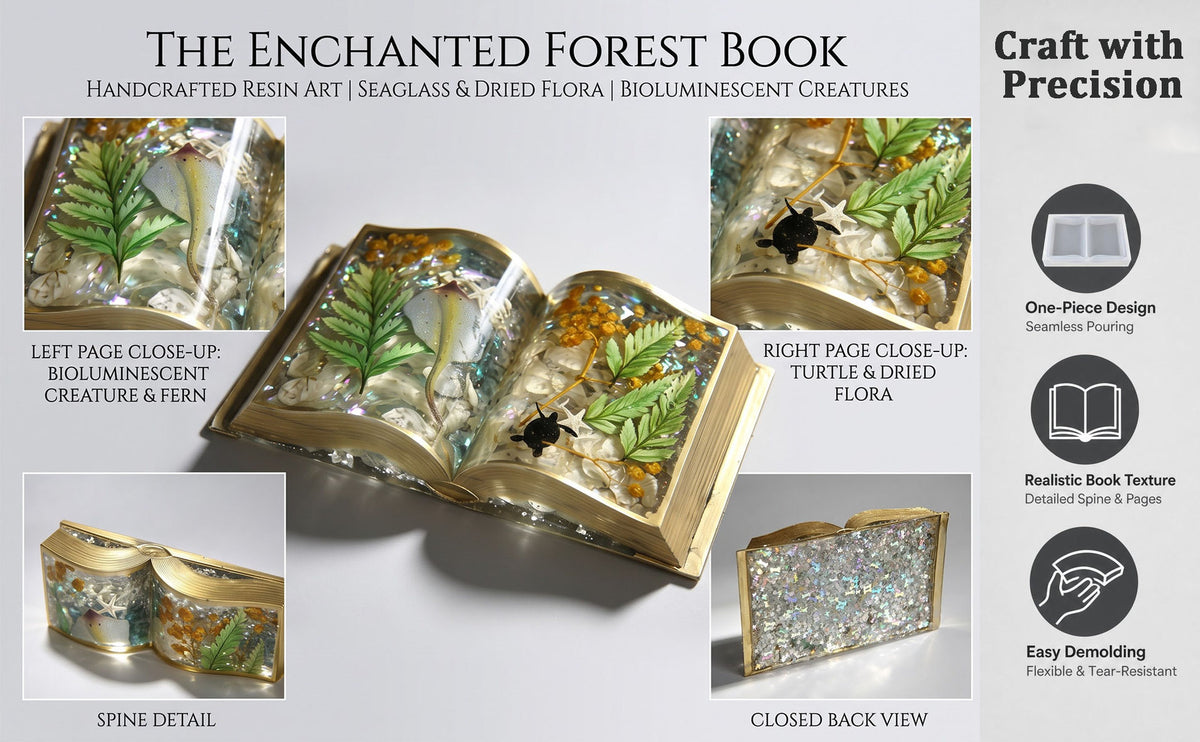 3D Pop-Up Book Figurine Resin Mold