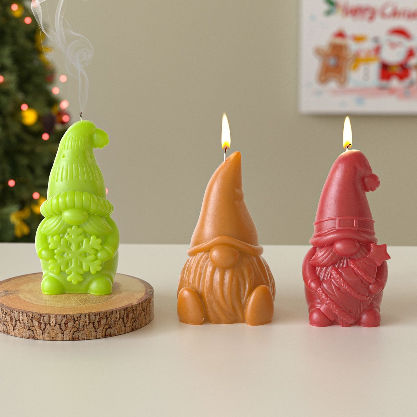 Christmas Gnome Ornament Resin Mold