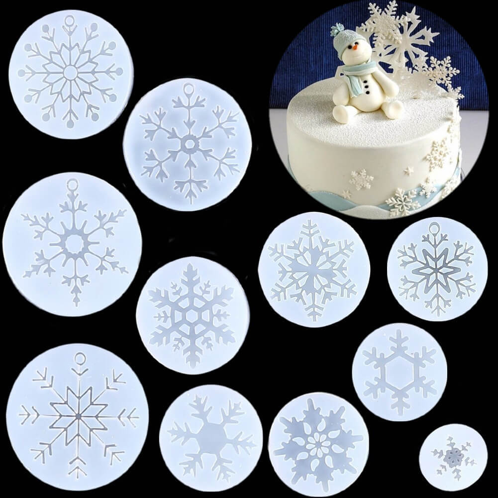 11pcs Snowflake Resin Mold Set