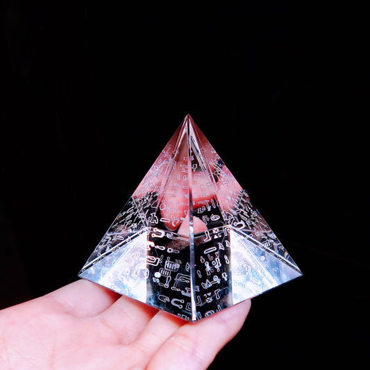 Molde de resina para adorno de pirámide de energía de cristal hecho a mano 