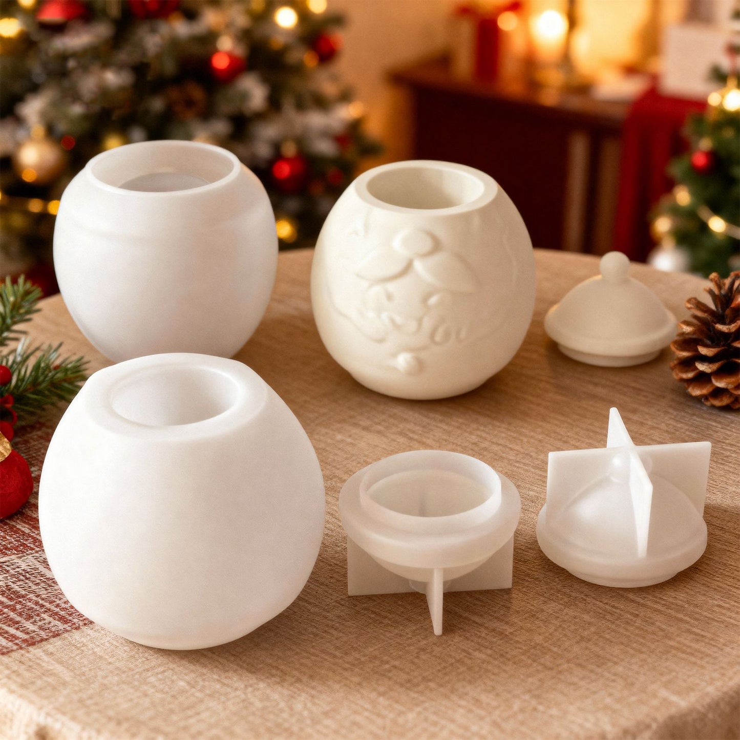 Bearded Santa Claus Jar Resin Mold