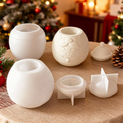 Bearded Santa Claus Jar Resin Mold