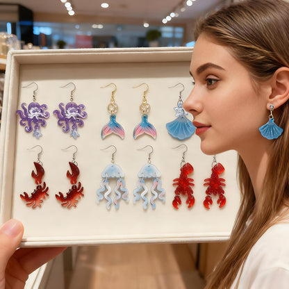 3pcs Marine Creature Pendant Resin Mold