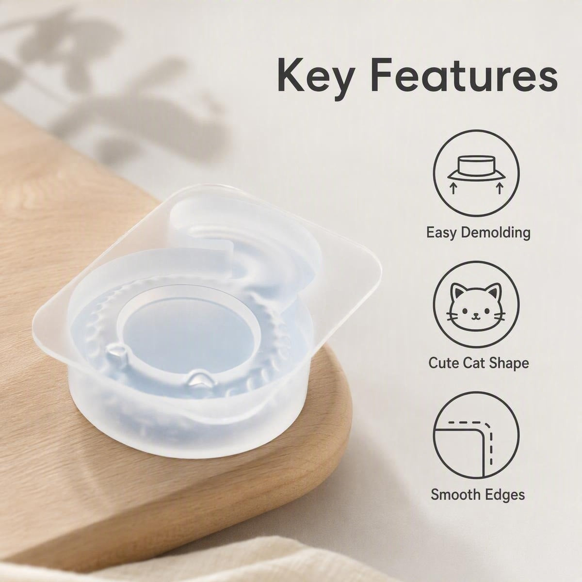Cute Cat-Shaped Storage Tray Resin Mold