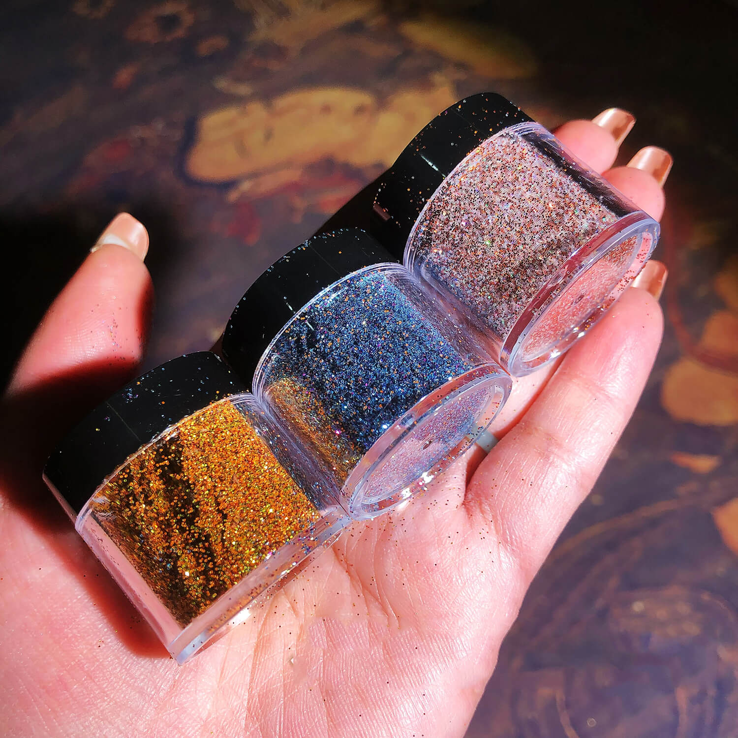 3 Colors Nonsink Glitter Laser Powder Glitter for Resin IntoResin