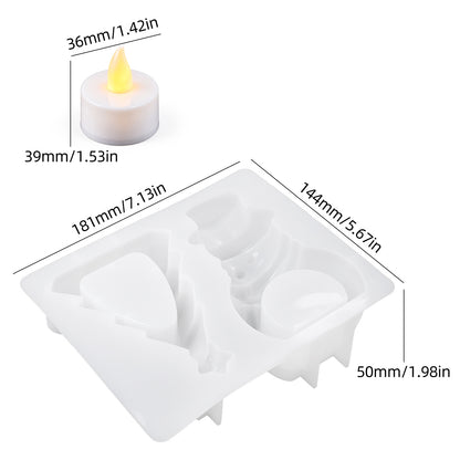 Christmas Tree Snowman Night Light Figurine Resin Mold
