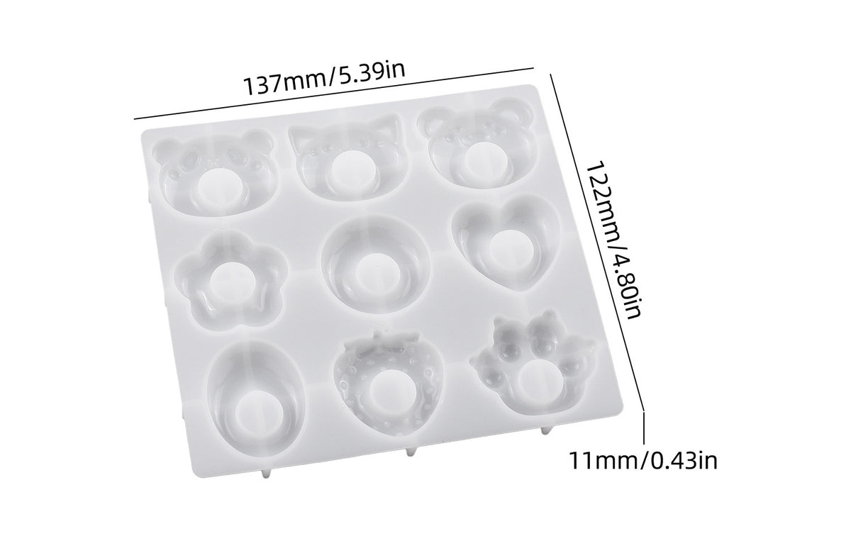 Cute Animal Brooch Resin Mold for Glasses Holders