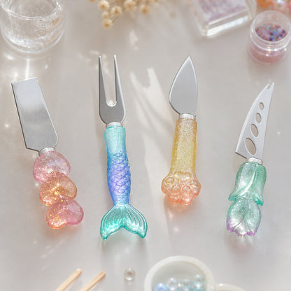 Mermaid Tail Cat Paw Heart & Tulip Resin Knife Handle Mold