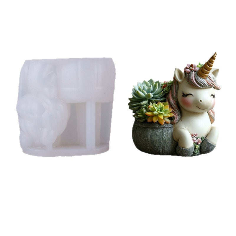 Unicorn Storage Jar Resin Mold